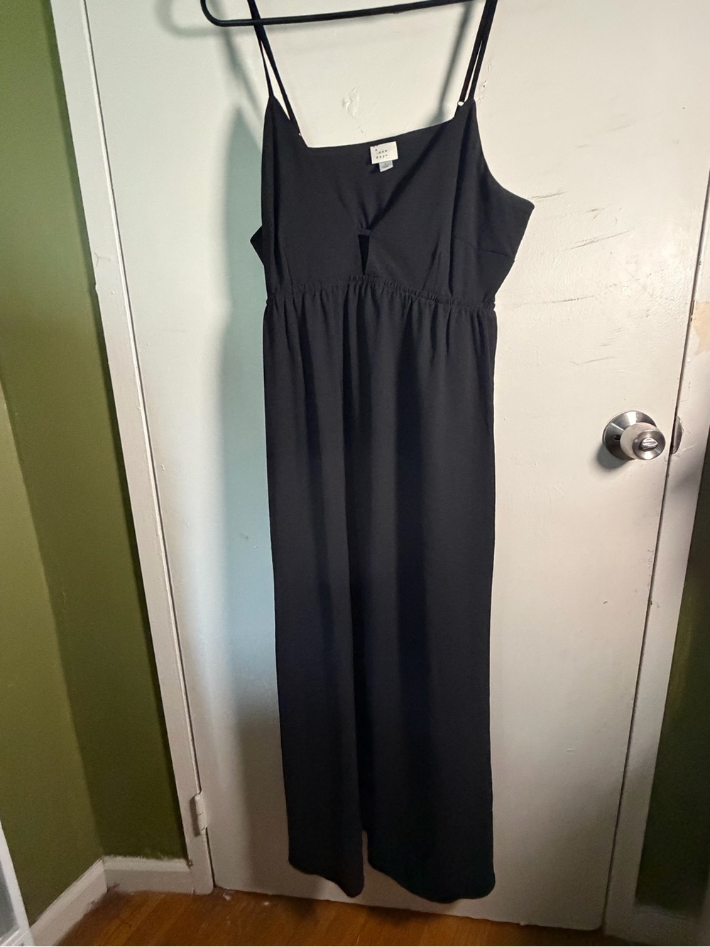 a new day Black Spaghetti-Strap Maxi Dress